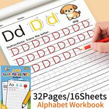 One A-Z Alphabet Practice Book, 32-Page English Calligraphy Copybook, English Handwriting Exercise Notebook. Perfect For Students As Stationery And School Learning Supplies, And An Ideal Gift For The Back-To-School Season, Christmas, Study Rewards, Festivals And Birthdays. - A - View 2