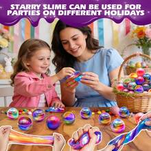 UINLE Baby 儿童DIY史莱姆，超弹力不粘手的史莱姆粘土，独立球形包装，是理想的工艺品、感官玩具、派对礼物和儿童奖品，也是开学必备品。 - 彩色 - 查看 7