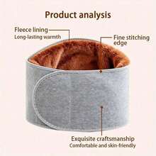 2026 NEW \(`Δ')/[ Latest Style]Thickened Plush Waist Support, Warm Belt, Comfortable And Warm Abdominal Area, Winter Abdominal, Gray, Can Be Worn Under Clothing, Suitable Indoor And Outdoor Use, Available In Large XXL Size - XXL - View 4