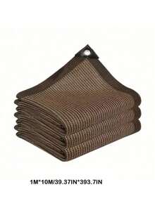 1pc HDPE Material Privacy Shading Net Cover, UV-Resistant Windproof Sunshade Canopy For Balcony, Gazebo, Patio, Outdoor Pool, Backyard - 1 Coffee-colored - View 12