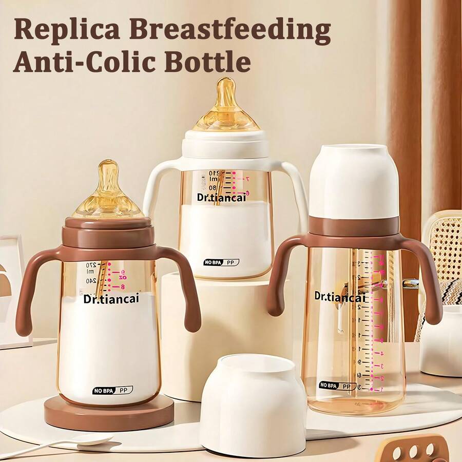 1 chai miệng rộng 270ml/9.12oz có van bi trọng lực, sử dụng được nhiều mục đích, chất liệu PP, vạch chia rõ ràng, tay cầm kép dễ cầm nắm. - Nhiều màu - Xem 1