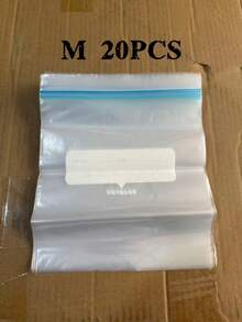 65 piezas/paquete Bolsas herméticas para almacenamiento de alimentos de cocina, bolsas con cierre hermético transparentes para refrigerador y congelador, bolsas organizadoras de alimentos para granos, frutas, verduras, carnes, frutas secas y snacks - Multicolor - Ver 20