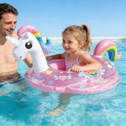 Phao bơi hình trái tim hình kỳ lân, phao nổi giải trí ngoài trời mùa hè, phao trôi vui nhộn trên bãi biển, phao bơi cho trẻ em trong hồ bơi.