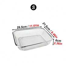 1pc S/M/L Stainless Steel Garden Soil Sieve, Multi-Size Square Drainage Basket Mesh Sieve, Suitable For Sifting Soil, Filtering Succulent Soil And Aquarium Substrate At Home - Square Soil Sieve - View 13