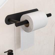 旋转式壁挂纸巾架——免钻孔浴室卫生纸架，加厚坚固底座，承重力强。黑银两色可选，节省空间，保持浴室整洁，适用于放置卫生纸、厨房用纸和小物件。 - 彩色 - 查看 13