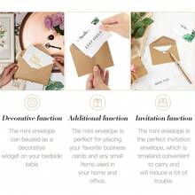 200 chiếc/100 chiếc phong bì đựng thiệp quà tặng nhỏ màu nâu, phong bì Kraft, thích hợp cho thiệp quà tặng nhỏ, thiệp mời, ghi chú kinh doanh, thiệp chúc mừng nhỏ xíu, kích thước 4 x 2,76 inch. - 10*7cm - Xem 5