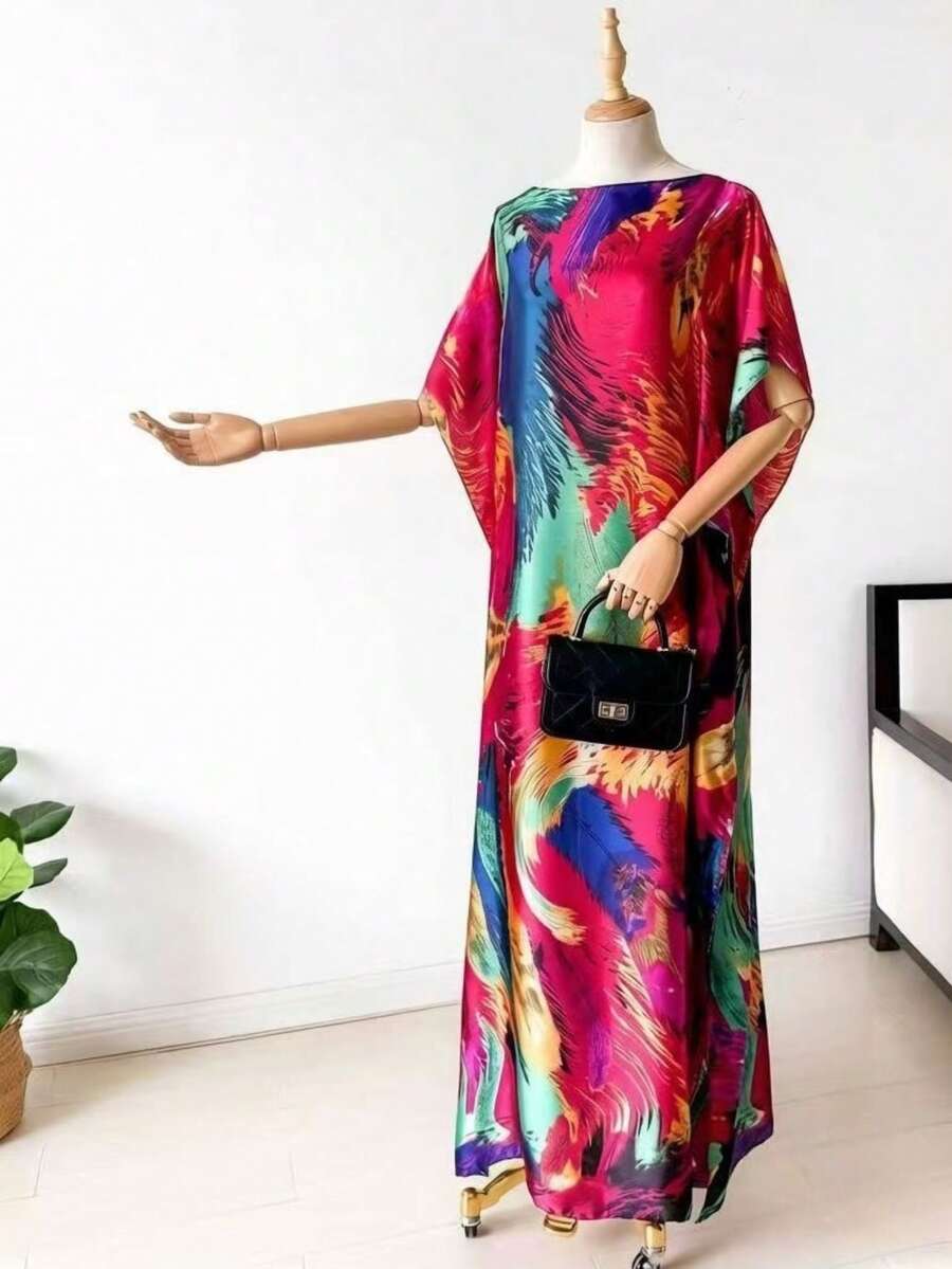 1 chiếc khăn choàng voan mỏng nhẹ in họa tiết Paisley thanh lịch, khăn choàng mùa hè che nắng bằng satin dành cho nữ, thích hợp cho kỳ nghỉ. - Nhiều màu - Xem 1