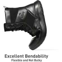 Soulsfeng Tactical Boots For Men And Women Lightweight Sneaker Boots Work Hiking Military Booties - 黑色拉鍊 - 查看 5