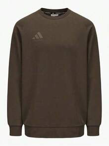 Adidas 男士休闲圆领卫衣 - 咖色 - 查看 1