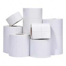 1000 pezzi Rotolo di etichette adesive, 80 x 60 mm Etichette bianche adesive, adatte per ufficio, cucina, supermercato e frigorifero da laboratorio, barattoli di marmellata e spezie - 80*60 cm - Visualizzare 3