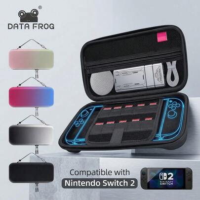  DATA FROG Portable Storage Bag For Switch 2 Game Console EVA Protective Travel Carrying Case For Switch 2 Console Accessory