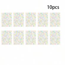 1500张防水英文字母贴纸，装饰性数字和字母贴纸，适用于剪贴簿、派对、节日装饰、卡片、明信片、笔记本、笔记本电脑、滑板、头盔等。 - 黑色 - 查看 15