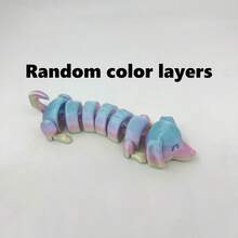 Juguete de peluche suave 3D de Dachshund con articulaciones móviles, juguete sensorial para niños, decoración de escritorio/automóvil, coleccionable lindo, regalo de cumpleaños para niños y niñas, disponible en varios colores - Multicolor - Ver 19