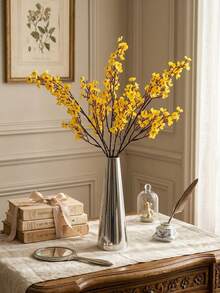 Piezas de flores artificiales amarillas de otoño Gypsophila (Flor del Bebé) Flores falsas de seda Ramo de Gypsophila artificial para decoración floral de bodas, fiestas, hogar, Acción de Gracias, Navidad, decoración de primavera y verano, jardín al aire libre, chimenea interior, porche, decoración de fondo de boda, manualidades, regalos, Día de la Madre/Guirnalda DIY/Decoración de fondo de boda - Mostaza Amarilla - Ver 3