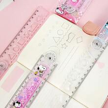 1支随机卡通狗折叠尺，15-30厘米波浪形多功能尺，学生学习文具【随机款式图案】 - 彩色 - 查看 6