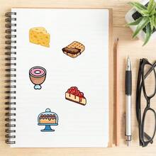 100PCS Mini Cute Cartoon Food Stickers For Diary Laptop Luggage Skateboard Decals - 100PCS - View 7