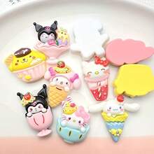 SANRIO 10/20个Hello Kitty可爱卡通装饰品，适用于珠宝制作、手机壳装饰、2D卡通景观水族箱装饰及其他DIY材料 - Charms - 查看 3