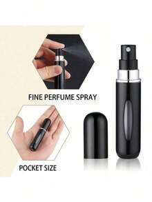 1pc/3pcs/4pcs Travel Perfume Bottle, Perfume Bottle 5ML Refillable Travel Sprayer, Travel Size Perfume Refill Bottleand Pocket Perfume Dispenser, Travel Bottle And Atomizer Sprayer For Cologne Perfume Travel Essentials - 彩色 - 查看 2