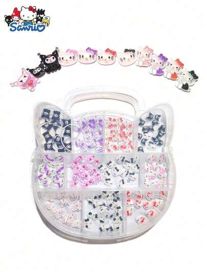  Bộ móc khóa Hello Kitty của Sanrio để làm trang sức, hình nhân vật hoạt hình, làm từ nhựa resin, dùng để trang trí ốp điện thoại, phụ kiện làm trang sức.