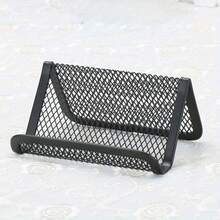 1pc Business Card Holder, Horizontal Desktop Mobile Phone Stand, Card Display Organizer - One Size - View 1