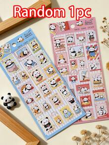 High-Quality Cute Panda Sticker/Stamp Set, Includes 4 Pieces, Suitable For Decorating Notebooks, Souvenirs, Phone Cases, Stationery, Also Makes A Great Gift - Multicolor - View 10
