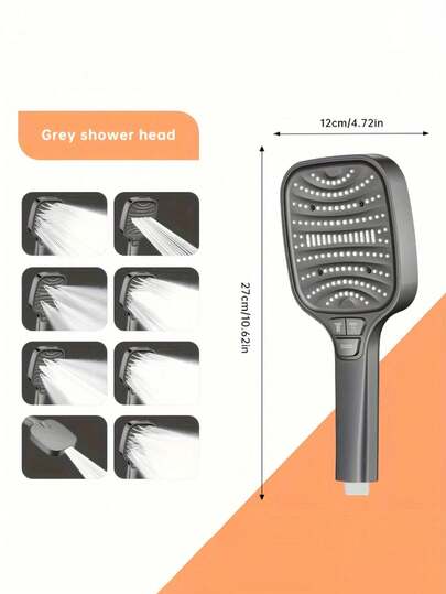 Vòi sen cầm tay áp lực cao 8 chế độ, có chức năng tạm dừng một chạm, thích hợp cho phòng tắm, nhà ở và khách sạn, lý tưởng để nâng cao trải nghiệm tắm của bạn, món quà hoàn hảo.