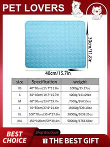 1 tấm thảm làm mát cho thú cưng, đệm làm mát cho chó, thảm ngủ mùa hè thoáng khí, đệm làm mát cho thú cưng, thảm gel làm mát tự chế cho thú cưng, đệm làm mát chống thấm nước cho chó, thảm làm mát có thể giặt được cho chó, thảm làm mát bằng lụa băng, đệm làm mát tự chế cho thú cưng, đệm làm mát cho chó, thảm ngủ mùa hè cho thú cưng. - Xám - Xem 10