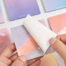 200pcs Gradient Color Memo Pads Set, Each Page Fades From Pink Mist To Purple Cloud, Suitable For Notebooks And Diaries, Decorative Stationery For Office And School - Multicolor - View 9
