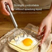 不锈钢面粉面条搅拌器，搅拌桨，手动双线圈揉面工具，揉面机，搅拌桨 - 彩色 - 查看 7