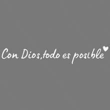 With God, All Things Are Possible' Spanish Faith Text Car Sticker, Rearview Mirror Decal, Waterproof & Sunproof Universal Car Interior/Exterior Decoration Sticker - Decorative Stickers - View 10