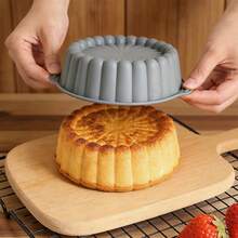 Molde de horno de silicona con forma de girasol, molde rectangular, redondo y cuadrado para pasteles, bandeja de horno resistente a altas temperaturas, herramienta de hornear - Gris - Ver 5