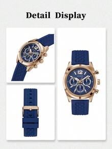 Đồng hồ đeo tay thời trang GUESS Essential Business Wear: Thép không gỉ GW0729G3 - Màu xanh lam - Xem 6