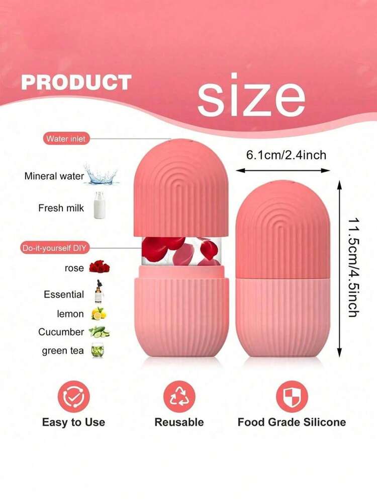 Khuôn lăn đá lạnh silicon cho mặt, khuôn đá lạnh tái sử dụng cho mặt và mắt, dụng cụ massage giảm sưng, dụng cụ chăm sóc da bằng đá lạnh hình hoa tự làm, quà tặng cho phụ nữ. - A - Xem 6