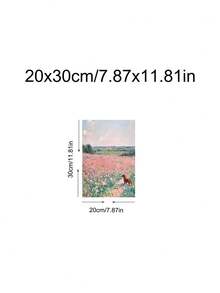 1幅现代粉彩野花油画印刷品，花卉风景墙画，金毛犬艺术画，腊肠犬海报，节日礼物，送给朋友的理想礼物，卧室艺术印刷品，客厅装饰，办公室装饰，厨房装饰，浴室装饰，墙面艺术，墙面装饰，家居装饰，房间装饰，帆布墙画，海报，带框墙画，可选画框 - A - 查看 13