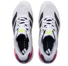 男士新款 Adizero Counterblast 减震运动训练网球鞋 - 白色/紫色/紅色 - 查看 5