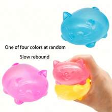 Cute Maltose Cat Head Squeeze Toy – Soft Slow-Rise Stretchy Fidget Toy, Portable Stress Relief Gadget, Ideal For Birthday & Holiday Gifts, Classroom Prizes, Playful Cat Design - Nhiều màu - Xem 3