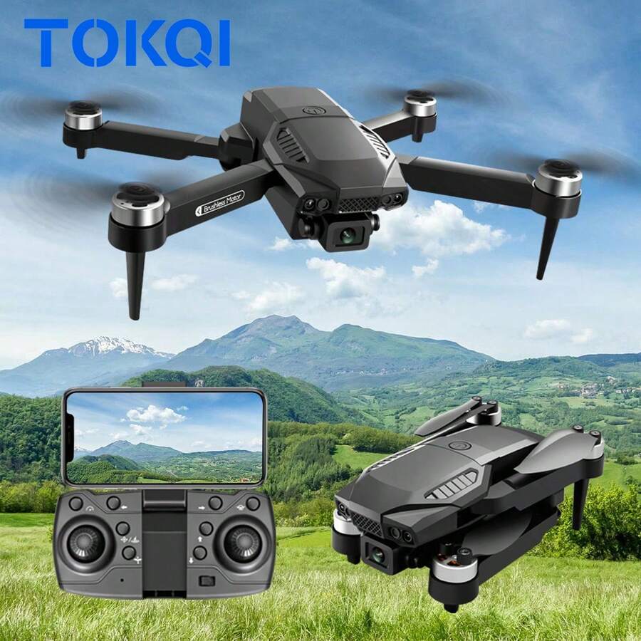 TOKQI F198 Foldable Dual Camera Drone With Brushless Motor, Auto Hover & Altitude Hold, One-Key Landing, App Control, Extended Flight Time, Portable RC Quadcopter, Ideal Gift For Beginners - Perfect For Christmas/Halloween/Birthday