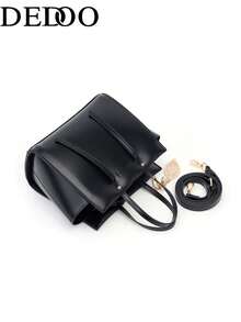 Dedoo Light Luxury Fashion Versatile Multi-Compartment Large Capacity Handbag Crossbody Bag - Black - View 4