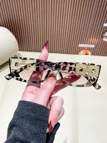 1pc Oversized Y2K Style Summer Beach Fashion Glasses For Men - Mocha Brown - View 3