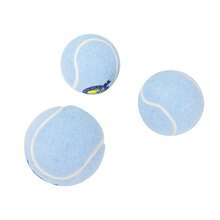 Bộ 3 quả bóng tennis đàn hồi kích thước 26cm x 11cm cho chó, đồ chơi gặm nhai cho thú cưng, bóng huấn luyện bằng cao su, chống cắn và chống rách, độ đàn hồi tốt, giúp mài răng và giảm buồn chán, chất liệu vải nỉ, độ đàn hồi tốt, nhẹ và dễ mang theo. - Nhiều màu - Xem 12
