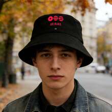 ARIRANG Fisherman Hat  Fashionable Outdoor Use  Summer Beach Fishing Bucket Hat  Unisex Casual Style Retro Hip Hop - A - Xem 2