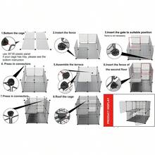 Tấm lưới thép tự lắp ráp, hàng rào thú cưng có thể kết hợp tự do, phụ kiện chuồng hamster, chuồng thỏ. - Nhiều màu - Xem 8