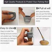 Assorted Fishing Rod Butt Pads, Rod Seat Pads, Rod Protective Sleeves, Rod Butt Caps, Rod Holder Shock-Absorbing Silicone Rod Grip Caps, Mixed Colors - Prevent Wear And Vibration Damage, Random Color - Multicolor - View 11