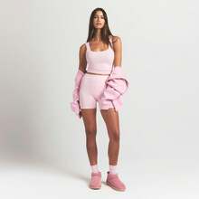 SKIMS Cotton Rib Tank | Ribbed Jersey Vest, Body-Hugging Stretch Cotton Cami For Everyday Lounge & Layering - Cherry Blossom - 查看 3