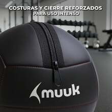 MUUK FITNESS Balón Medicinal de Entrenamiento Funcional 2kg/3kg/4kg/5kg/6kg/10kg | Pelota Wall Ball Profesional de PVC Reforzado con Superficie Antideslizante | Ideal para Crossfit, Fuerza, Resistencia, Abdominales, Sentadillas, Box y Home Gym - 6kg - Ver 7