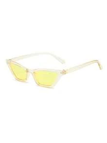 1 Pair Cat Eye Shaped Fashionable Yellow Sunglasses, Suitable For Street Style, Travel, Sports, Driving, Festivals, Beach, EDM Festivals, Outings, Summer Accessories, Vacation, UV Protection, Golf, Hiking, Elegant Outfit, Street Style Accessories, Sports, Parties, Outdoor Activities, Fishing, Holidays, Outdoor Activities, Sun Protection, Vacation - 黃色 - 查看 2