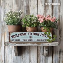 1pc Welcome To Our Patio Metal Sign, Decorative Metal Wall Art, Suitable For Home, Patio, Porch, Farmhouse, Indoor And Outdoor Use, Size: 4" X 16" - Multicolor - View 8