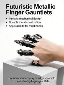 1 pieza Mano de robot alienígena biomecánica con articulaciones de armadura ajustables y dedos/garras, garra de araña negra o garra de hueso blanco, accesorio de disfraz, accesorio de fiesta, accesorio de cosplay, accesorio de actuación. Los materiales utilizados en nuestra tienda tienen un mejor brillo y durabilidad. Los dedos y garras móviles son accesorios para fiestas al aire libre. - Multicolor - Ver 3