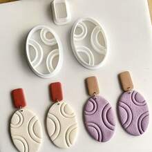 Bohemian Style Clay Earring Cutter/Soft Pottery Mold, Suitable For Soft Clay Earrings And Jewelry Making, Soft Clay Cutting Tool, Clay Modeling Knife, DIY Soft Clay Handcraft Tools, Clay Cutter Tool, Earring Mold, Soft Clay Jewelry Mold - White - View 4