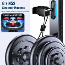 360 ° Magnetic Phone Holder For Gym, Portable Phone Mount With Strong Magnets Attach To Metal Surface, Gym Accessories For Men Women, Fit 4. 7"-7" Smartphones Apple Galaxy Compatible With IPhone, Android Phone, Gift For Birthday, Family, Friends Phone Stand Phone Accessories - Màu đen - 1 gói - Xem 6